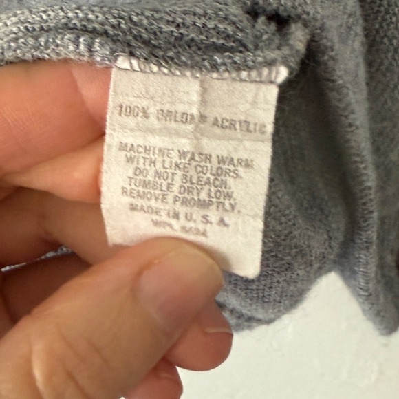 Pine State Cardigan Vintage Mens Size XL Gray V Neck Button Front Preppy Golf - Picture 8 of 8